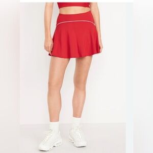 Old Navy Women's Pickleball Powersoft Skirt in Vibrant Red